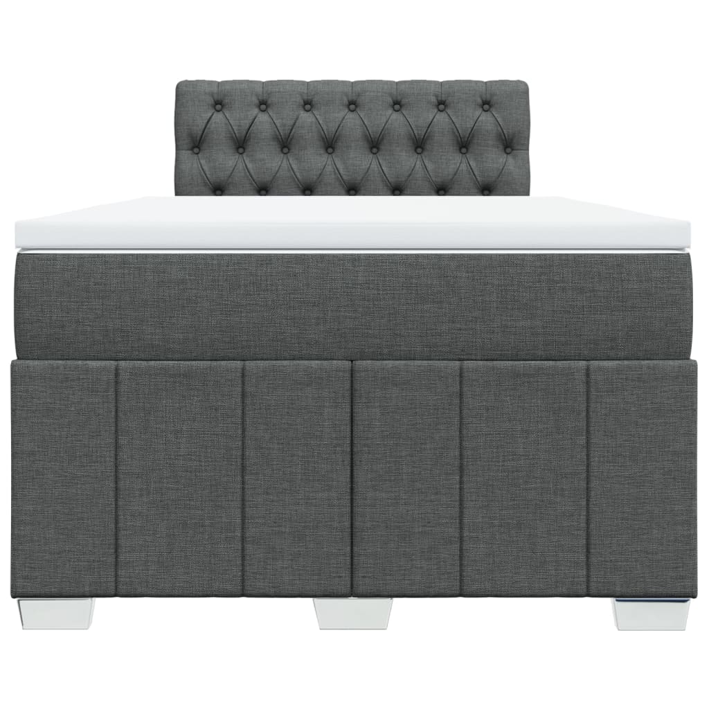 Boxspring met matras stof donkergrijs 120x200 cm is nu te koop bij PeponiXL, paradijselijk wonen!