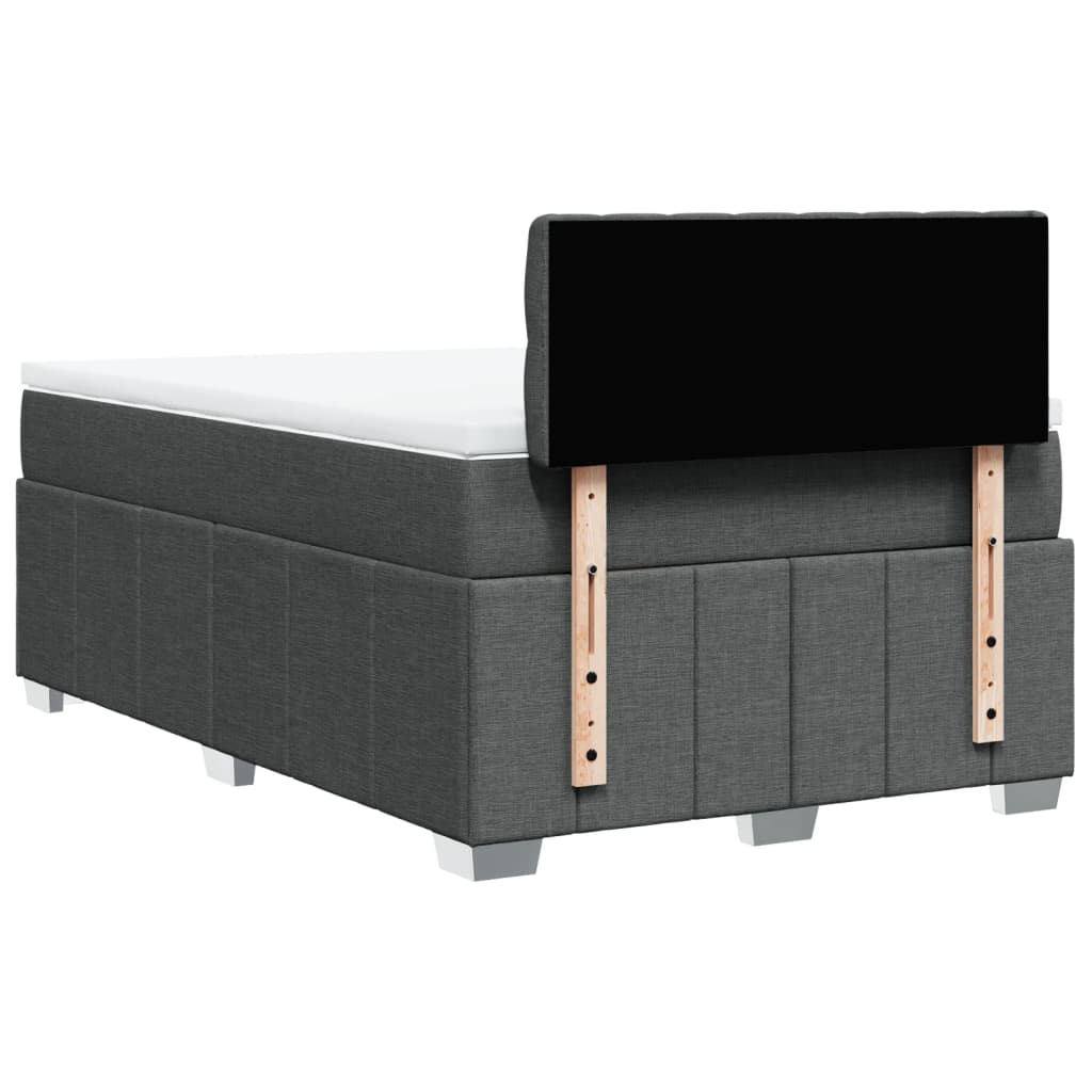 Boxspring met matras stof donkergrijs 120x200 cm is nu te koop bij PeponiXL, paradijselijk wonen!