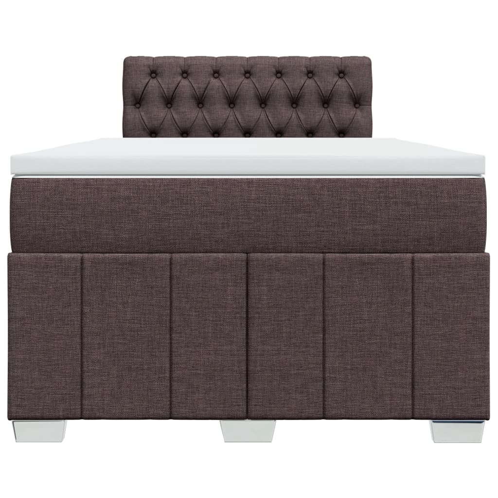 Boxspring met matras stof donkerbruin 120x200 cm is nu te koop bij PeponiXL, paradijselijk wonen!
