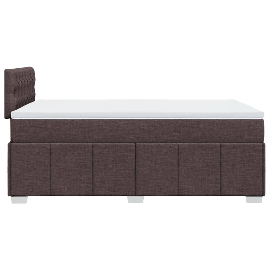 Boxspring met matras stof donkerbruin 120x200 cm is nu te koop bij PeponiXL, paradijselijk wonen!