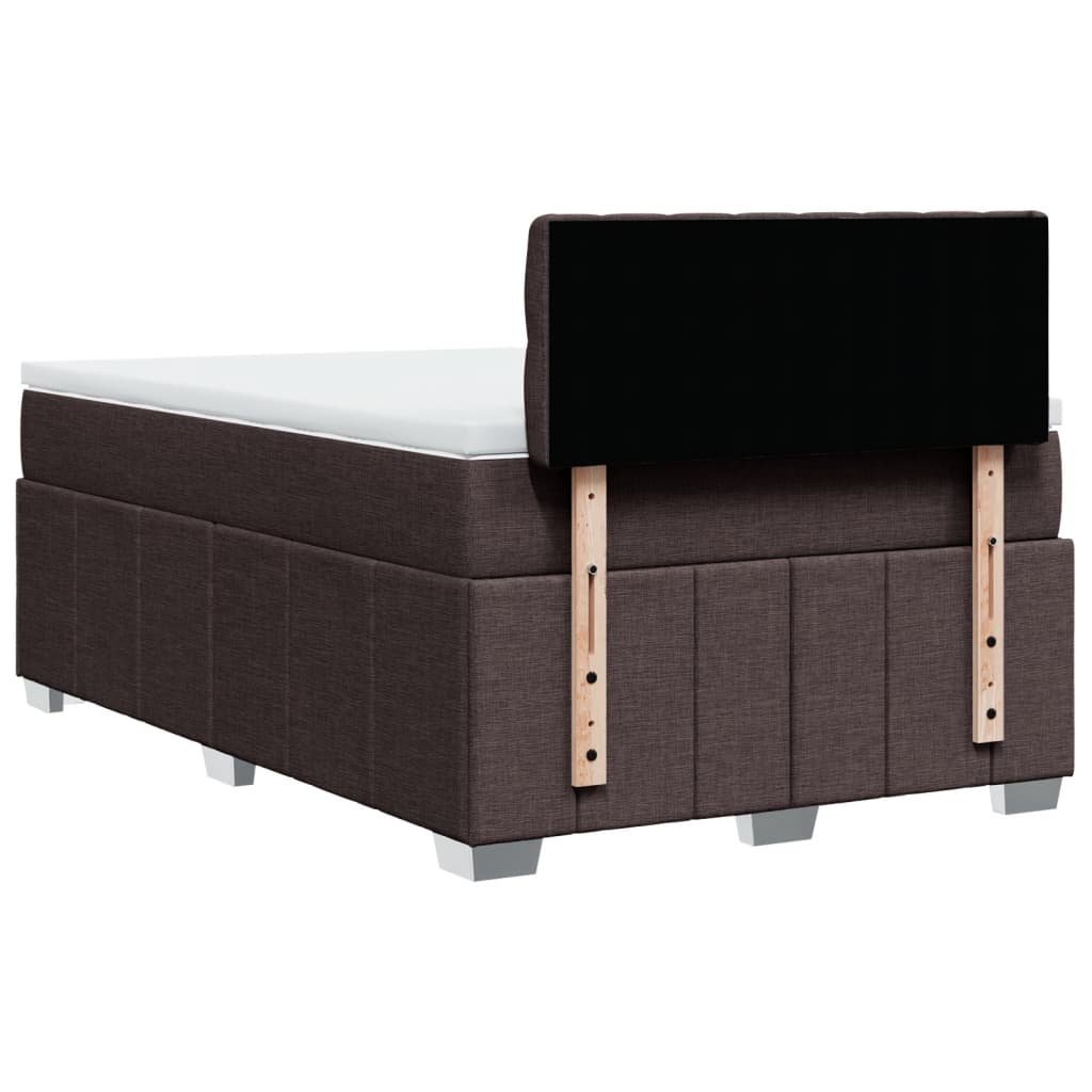 Boxspring met matras stof donkerbruin 120x200 cm is nu te koop bij PeponiXL, paradijselijk wonen!