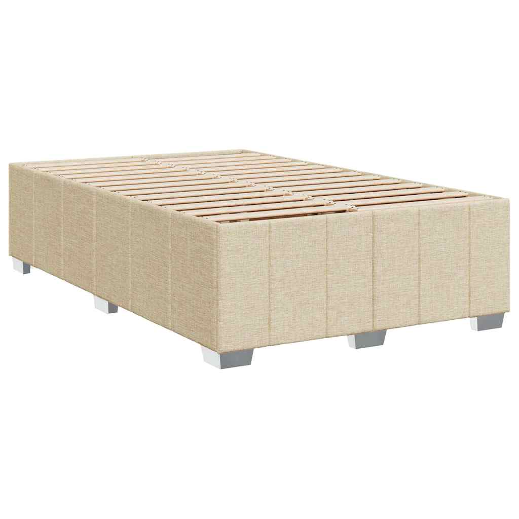 Boxspring met matras stof crèmekleurig 120x200 cm is nu te koop bij PeponiXL, paradijselijk wonen!