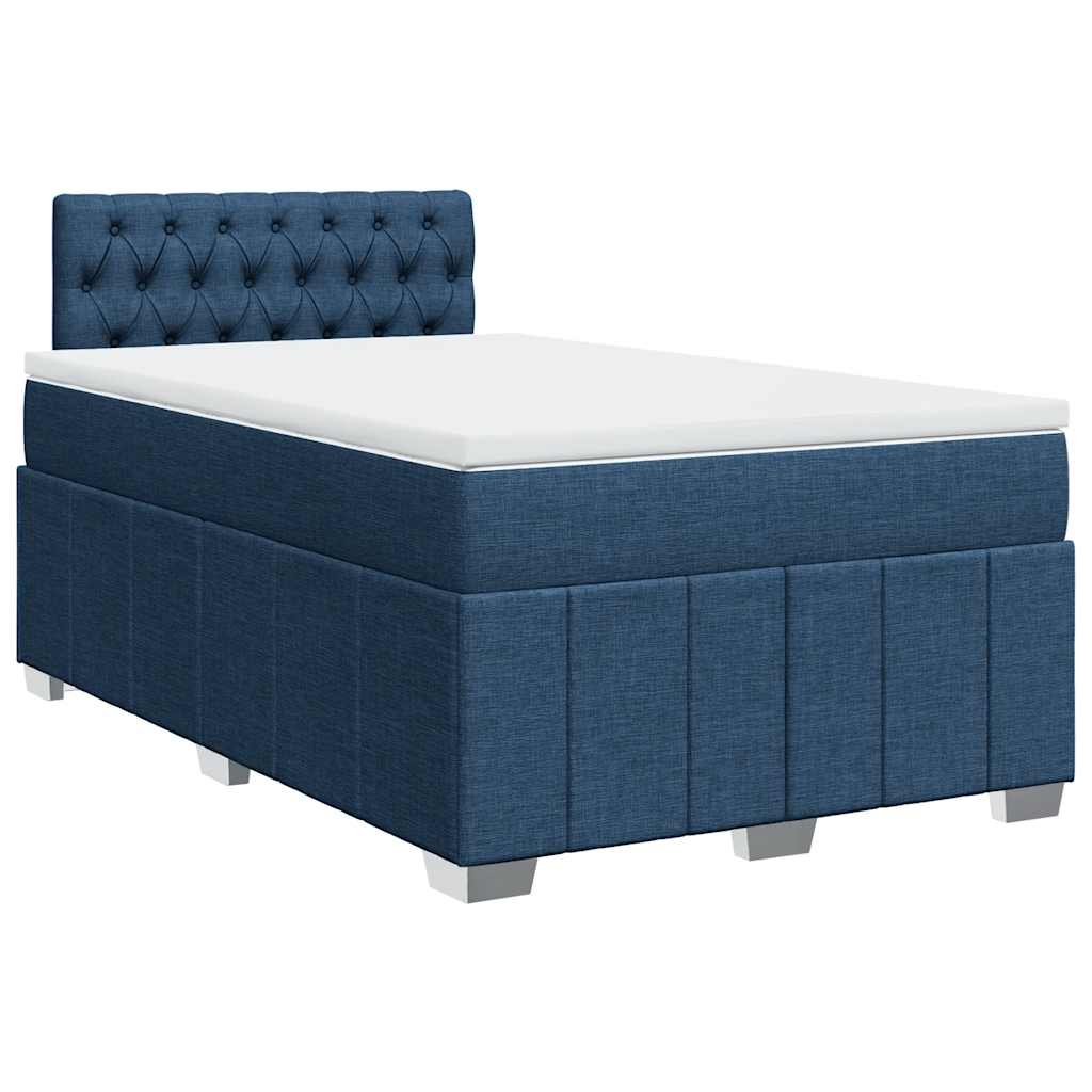 Boxspring met matras stof blauw 120x200 cm is nu te koop bij PeponiXL, paradijselijk wonen!