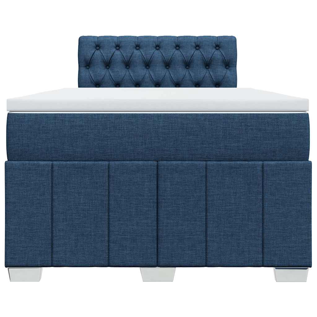 Boxspring met matras stof blauw 120x200 cm is nu te koop bij PeponiXL, paradijselijk wonen!