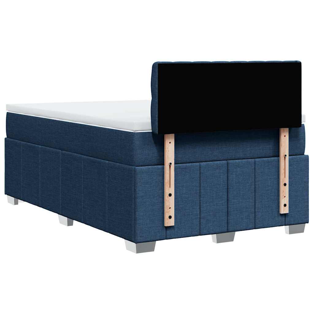 Boxspring met matras stof blauw 120x200 cm is nu te koop bij PeponiXL, paradijselijk wonen!