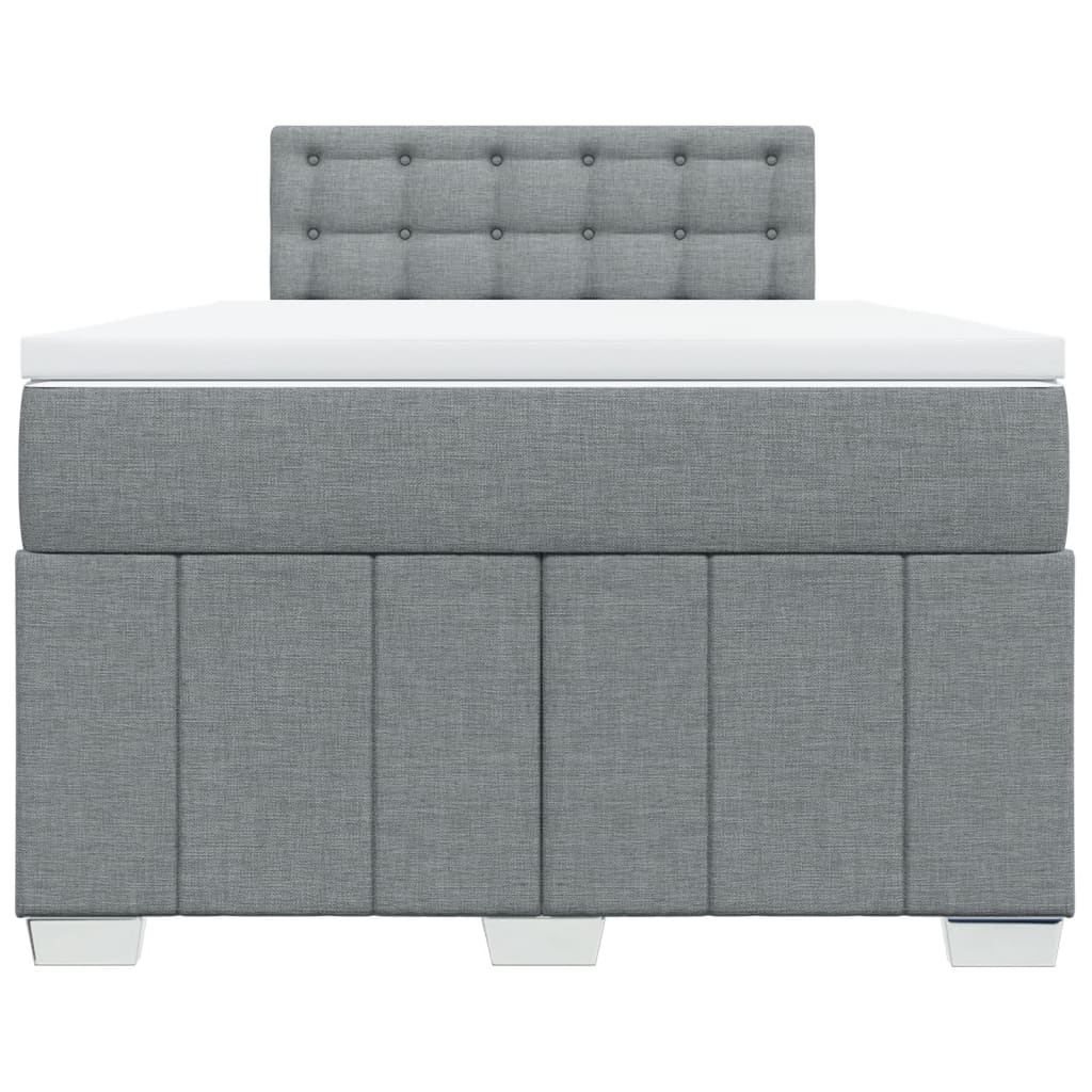Boxspring met matras stof lichtgrijs 120x200 cm is nu te koop bij PeponiXL, paradijselijk wonen!