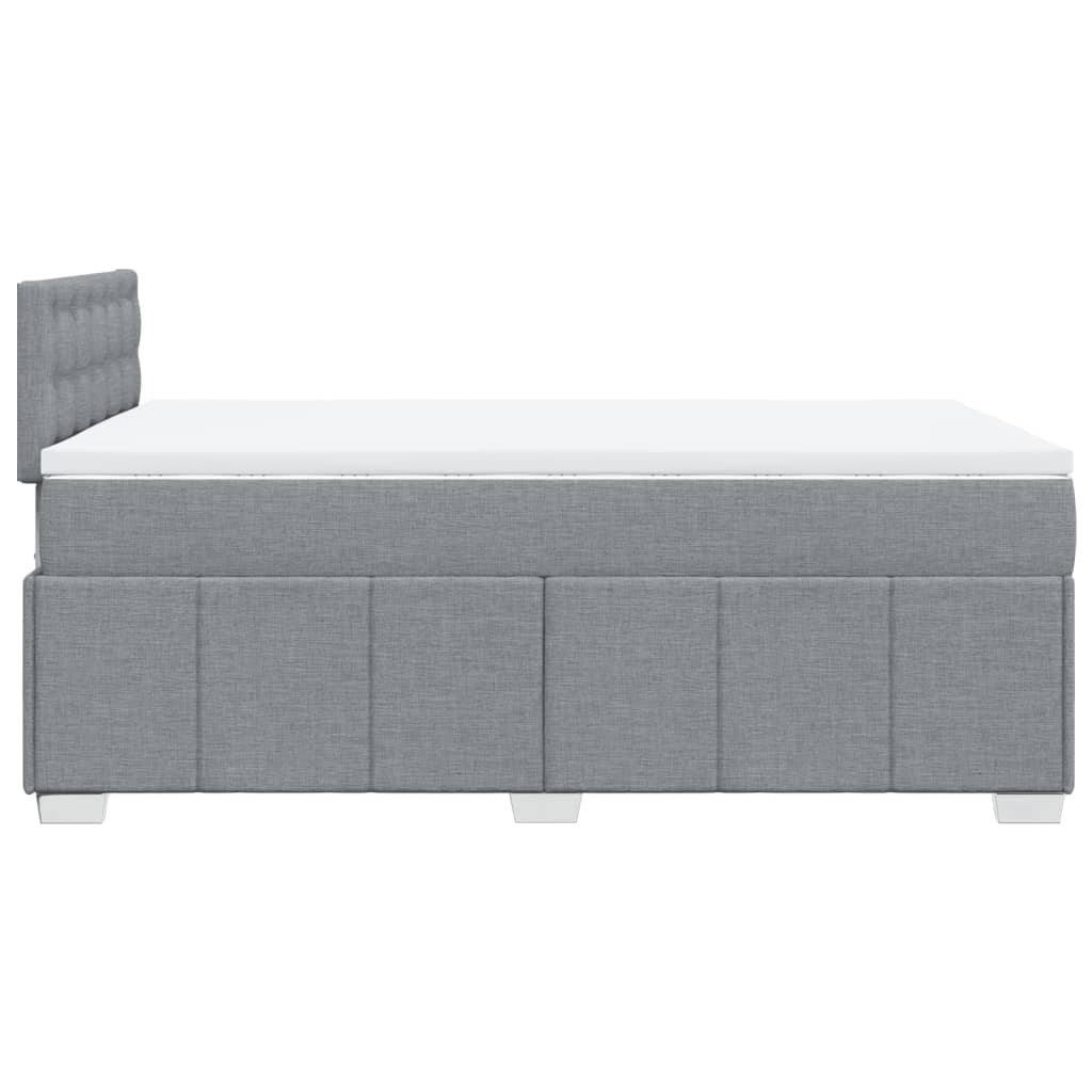 Boxspring met matras stof lichtgrijs 120x200 cm is nu te koop bij PeponiXL, paradijselijk wonen!
