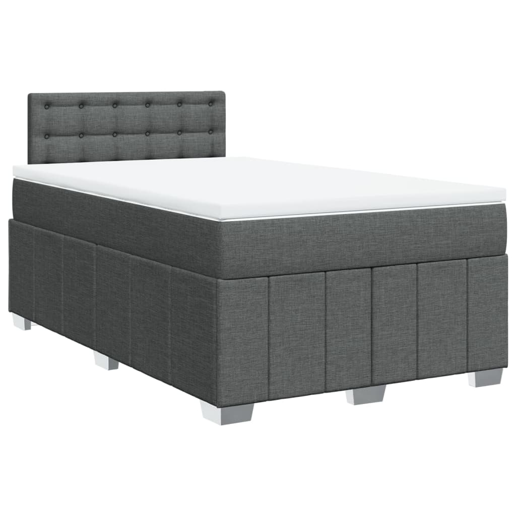 Boxspring met matras stof donkergrijs 120x200 cm is nu te koop bij PeponiXL, paradijselijk wonen!