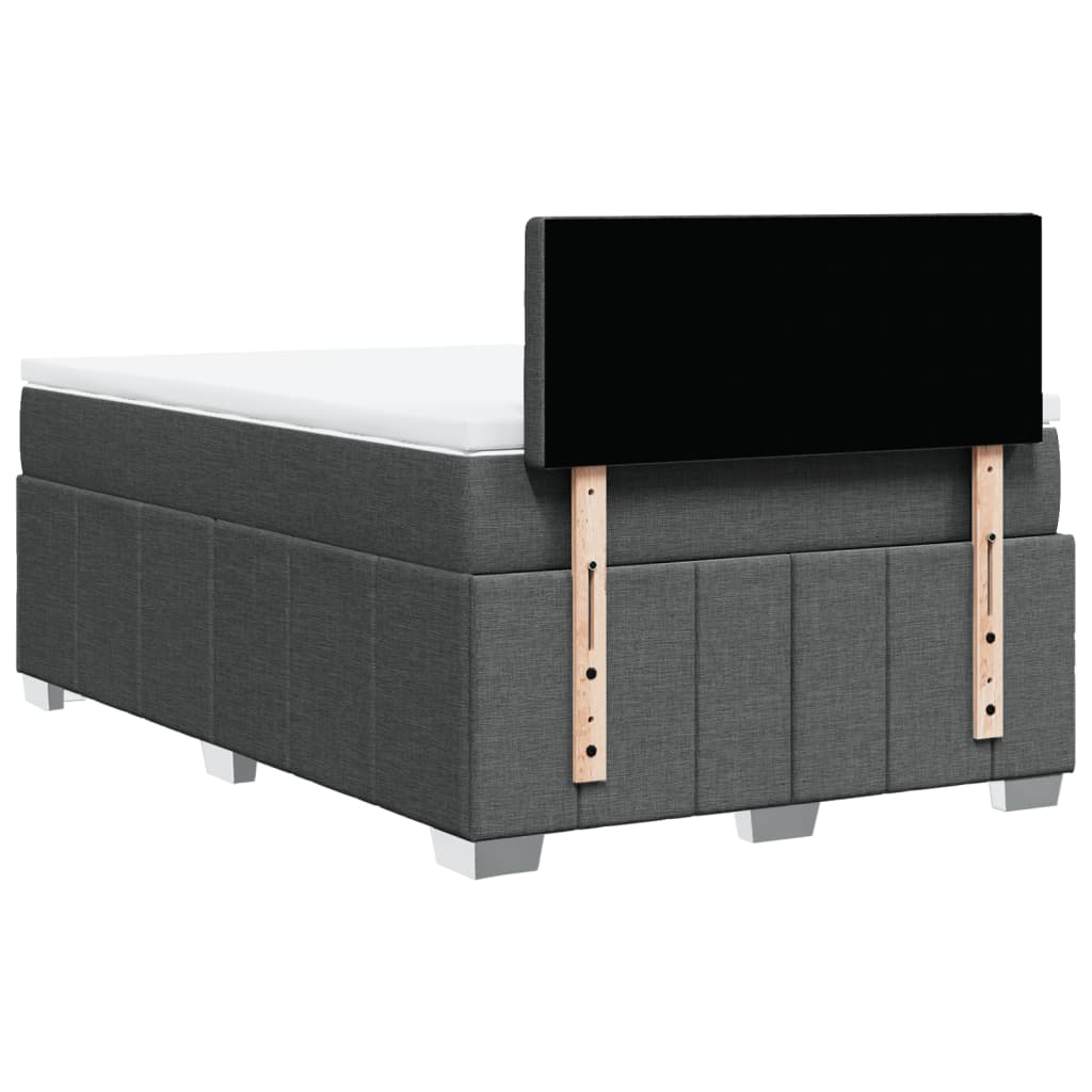 Boxspring met matras stof donkergrijs 120x200 cm is nu te koop bij PeponiXL, paradijselijk wonen!