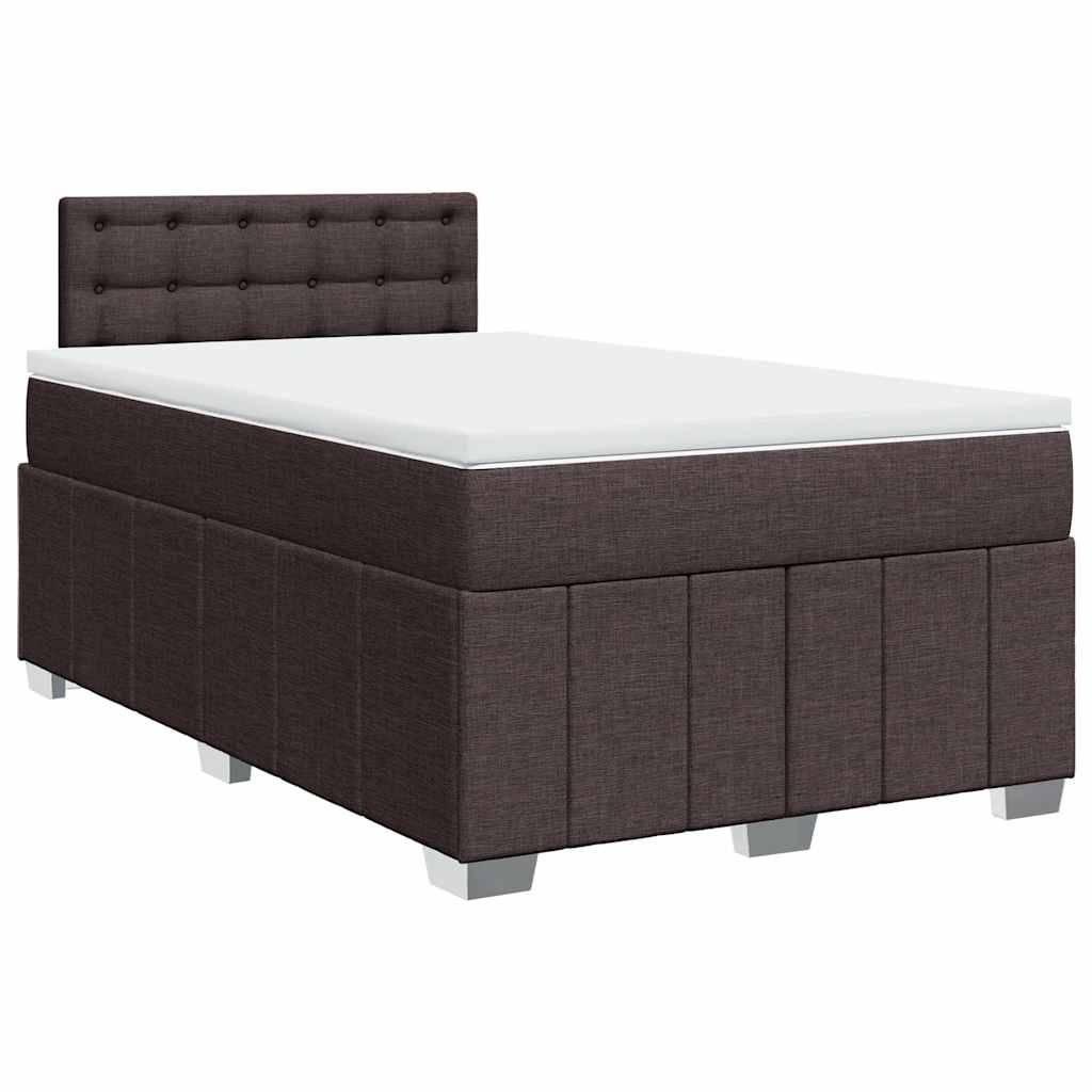 Boxspring met matras stof donkerbruin 120x200 cm is nu te koop bij PeponiXL, paradijselijk wonen!
