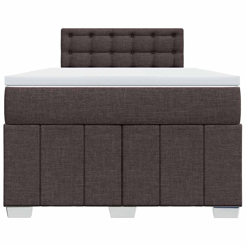 Boxspring met matras stof donkerbruin 120x200 cm is nu te koop bij PeponiXL, paradijselijk wonen!