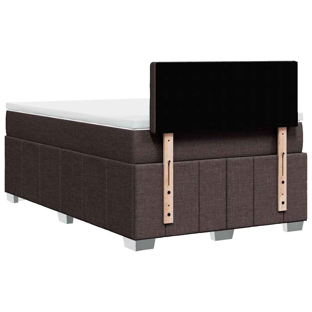 Boxspring met matras stof donkerbruin 120x200 cm is nu te koop bij PeponiXL, paradijselijk wonen!
