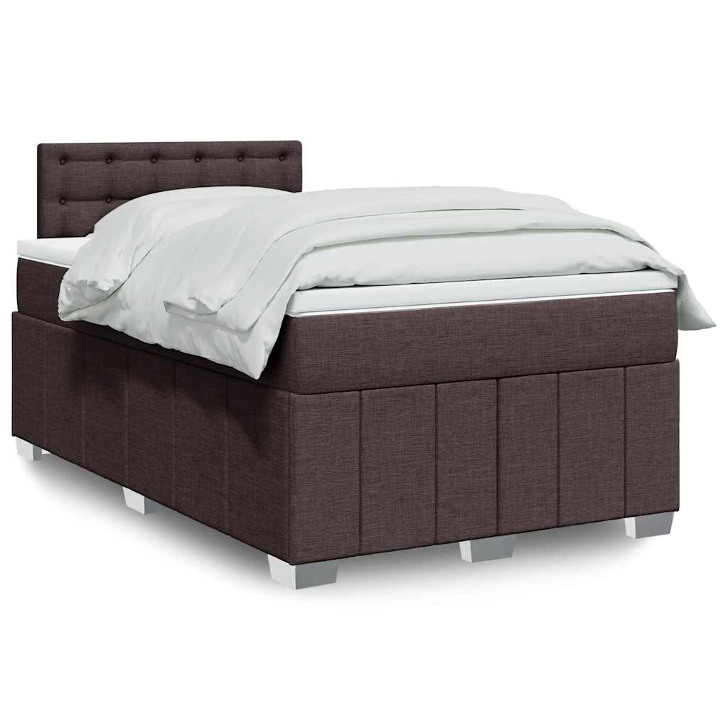 Boxspring met matras stof donkerbruin 120x200 cm is nu te koop bij PeponiXL, paradijselijk wonen!