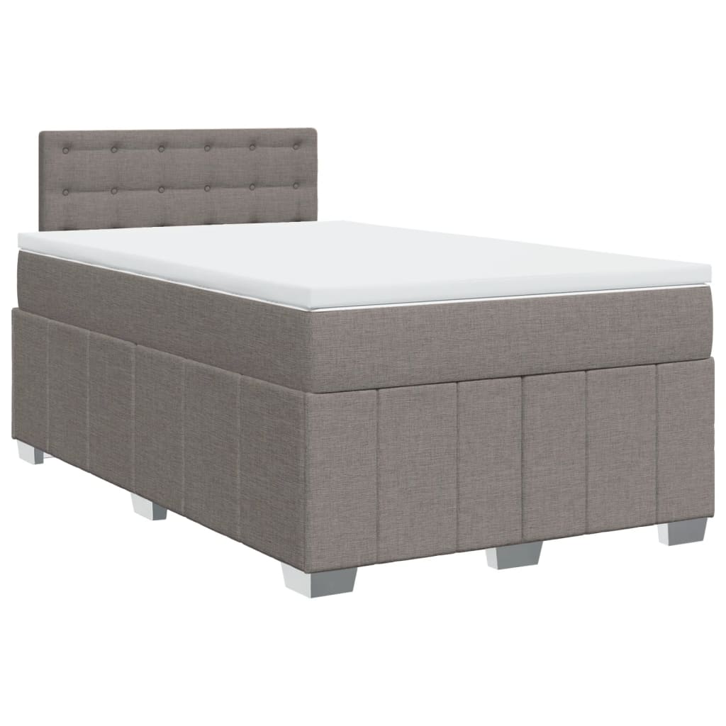 Boxspring met matras stof taupe 120x200 cm