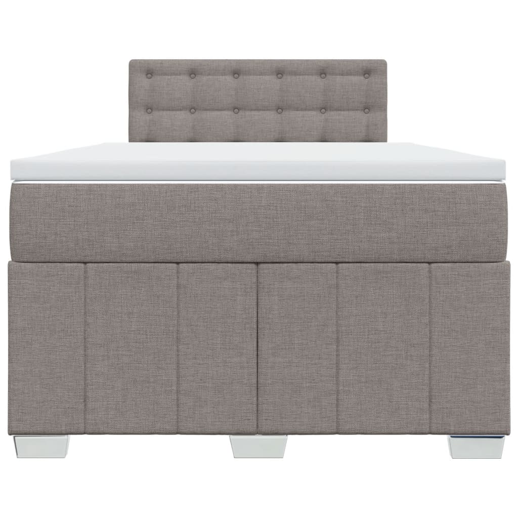 Boxspring met matras stof taupe 120x200 cm
