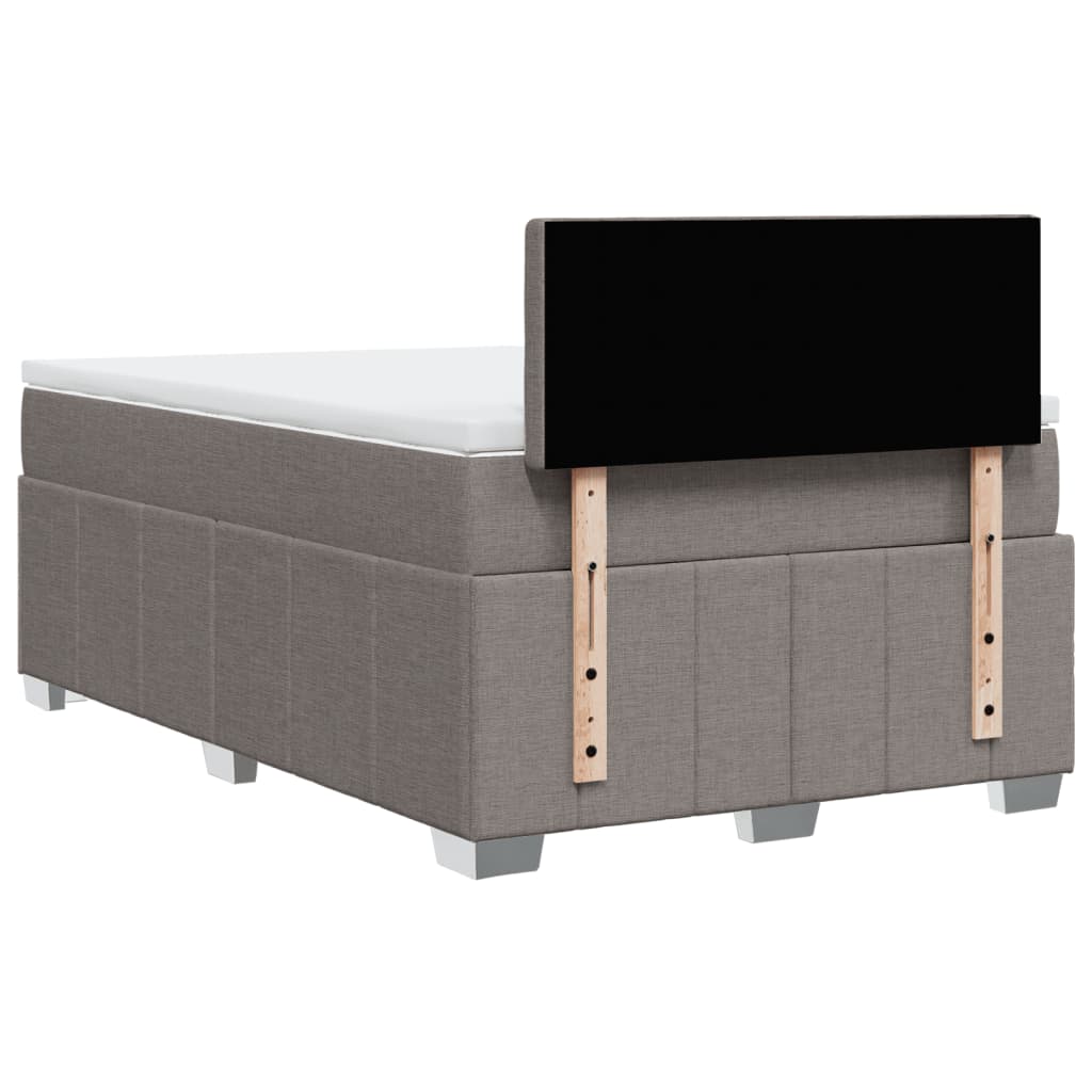 Boxspring met matras stof taupe 120x200 cm