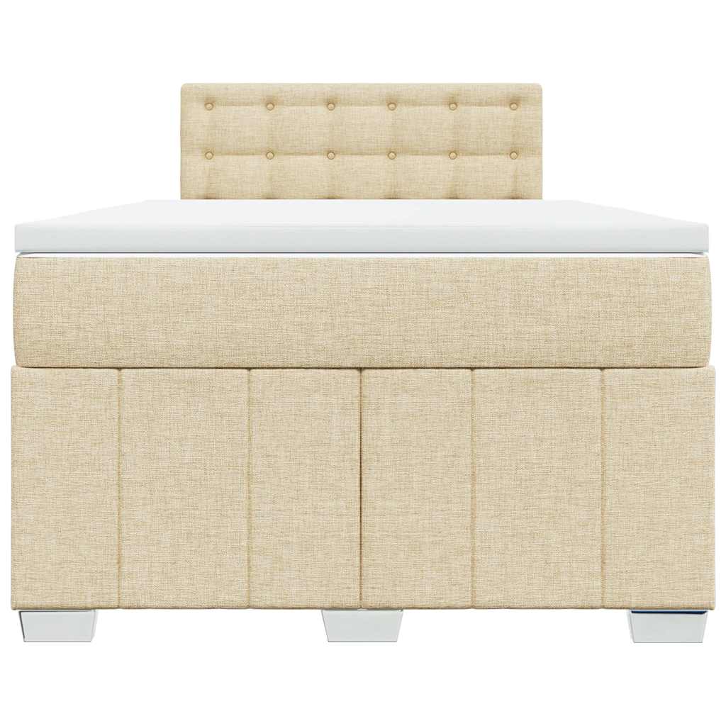 Boxspring met matras stof crèmekleurig 120x200 cm is nu te koop bij PeponiXL, paradijselijk wonen!