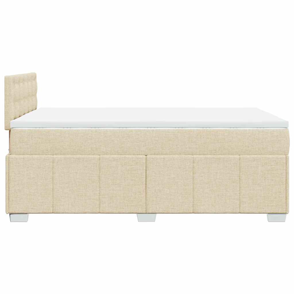 Boxspring met matras stof crèmekleurig 120x200 cm is nu te koop bij PeponiXL, paradijselijk wonen!