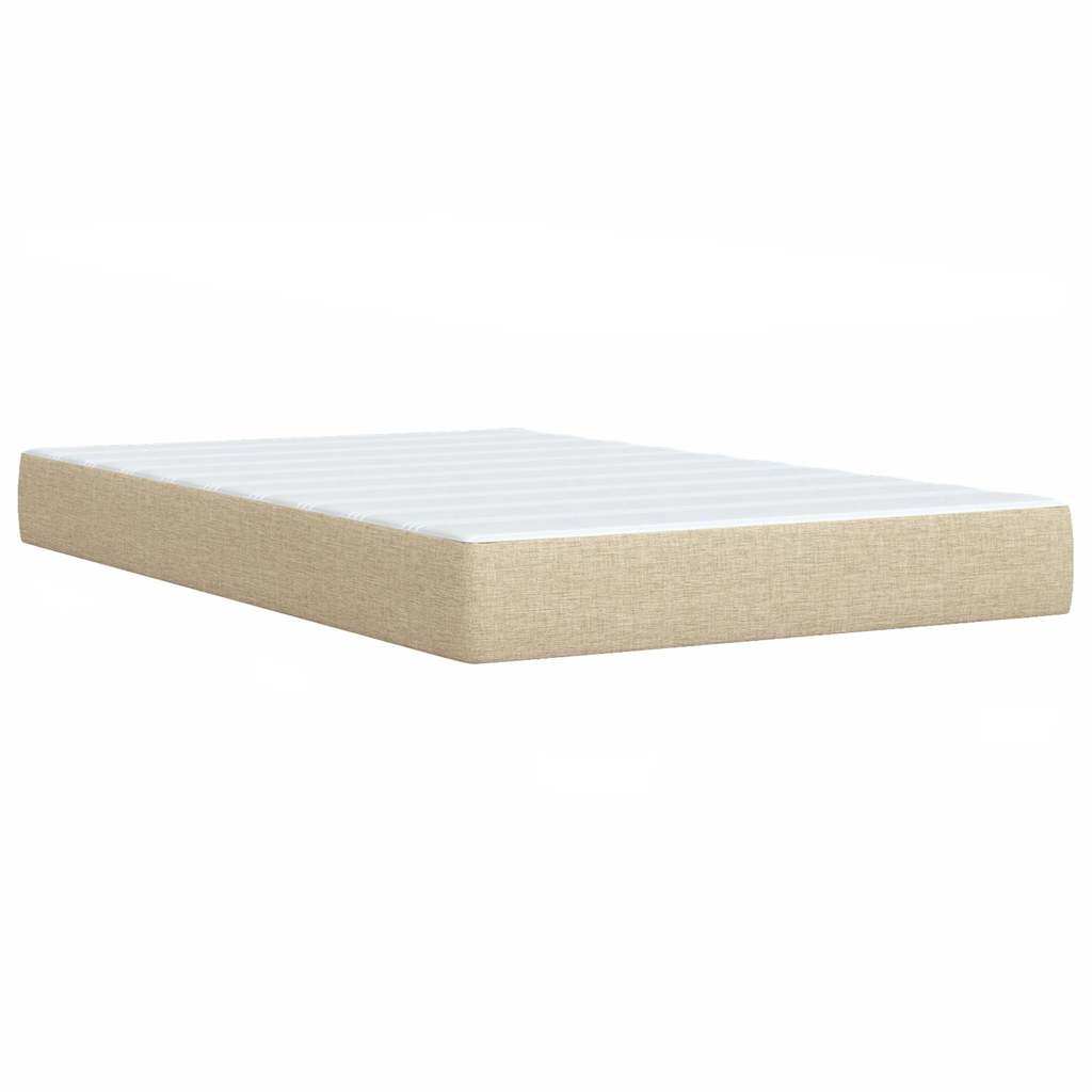 Boxspring met matras stof crèmekleurig 120x200 cm is nu te koop bij PeponiXL, paradijselijk wonen!