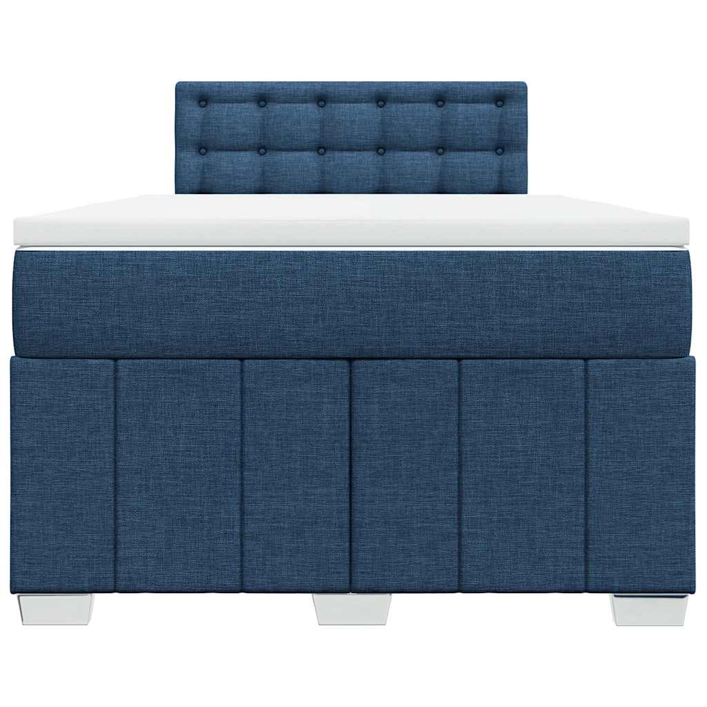 Boxspring met matras stof blauw 120x200 cm is nu te koop bij PeponiXL, paradijselijk wonen!