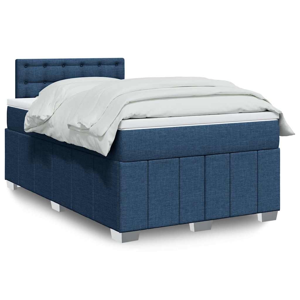 Boxspring met matras stof blauw 120x200 cm is nu te koop bij PeponiXL, paradijselijk wonen!