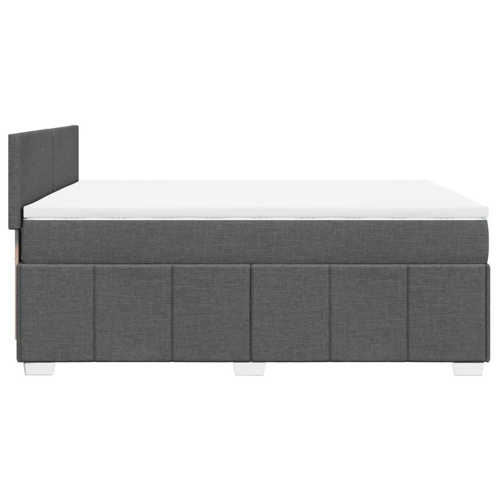 Boxspring met matras stof donkergrijs 140x200 cm is nu te koop bij PeponiXL, paradijselijk wonen!