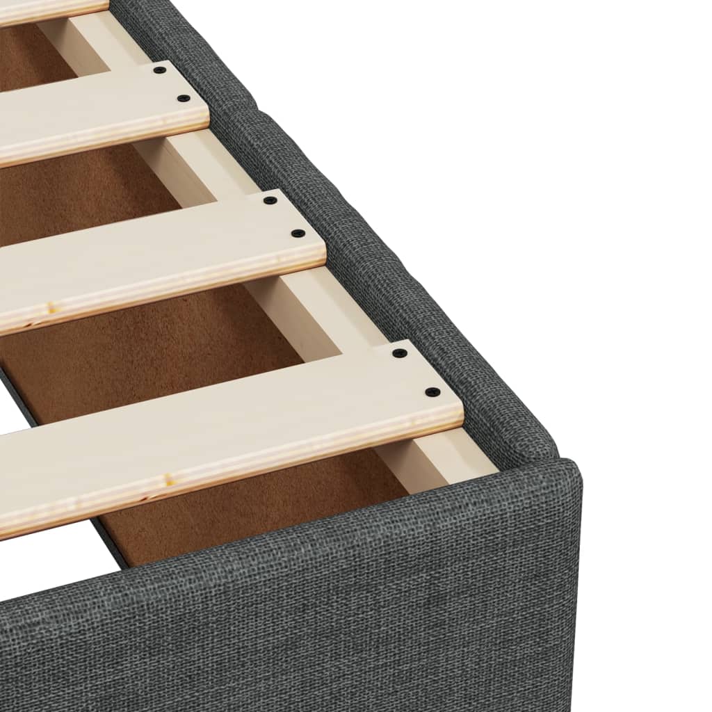 Boxspring met matras stof donkergrijs 140x200 cm is nu te koop bij PeponiXL, paradijselijk wonen!