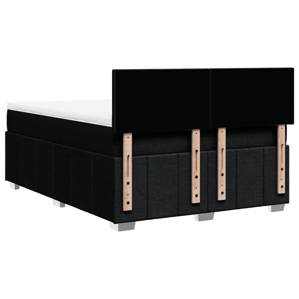 Boxspring met matras stof zwart 140x200 cm is nu te koop bij PeponiXL, paradijselijk wonen!