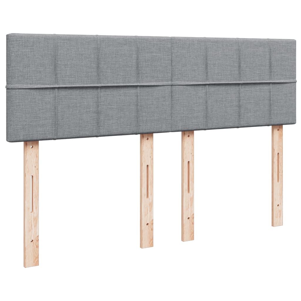 Boxspring met matras stof lichtgrijs 140x200 cm is nu te koop bij PeponiXL, paradijselijk wonen!