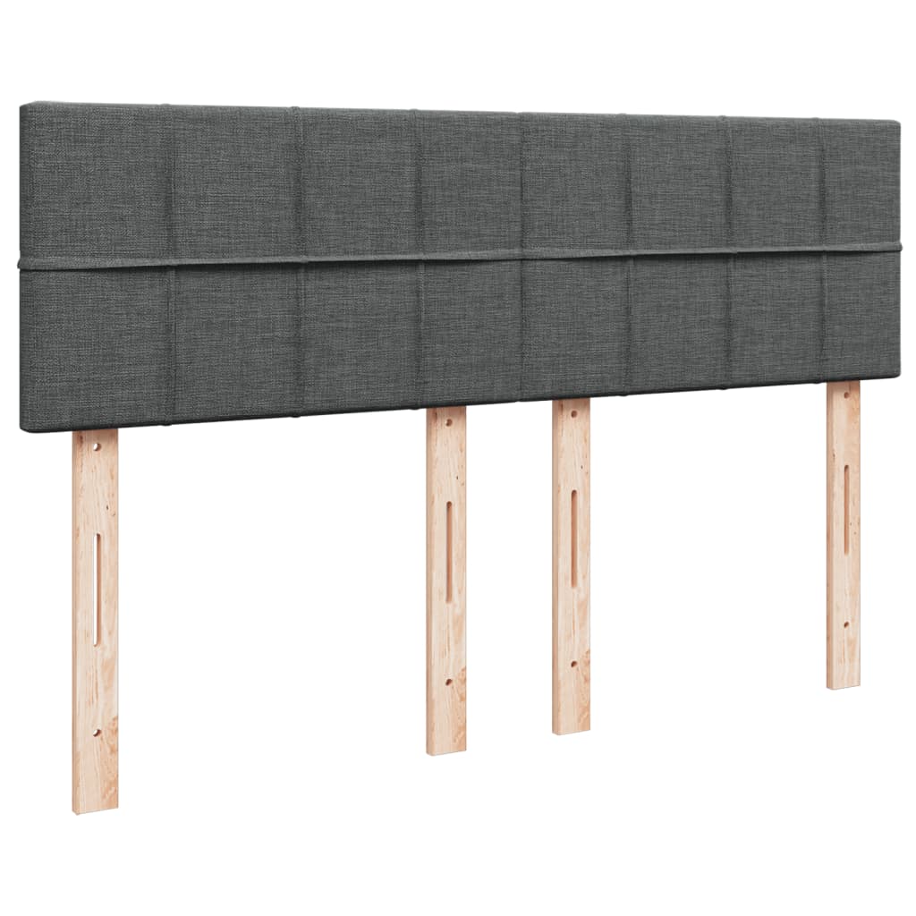 Boxspring met matras stof donkergrijs 140x200 cm is nu te koop bij PeponiXL, paradijselijk wonen!