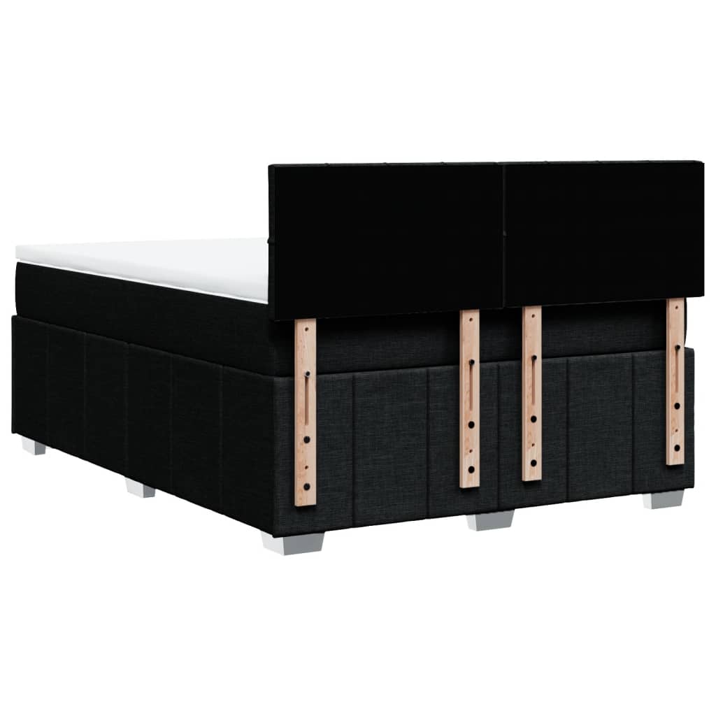 Boxspring met matras stof zwart 140x200 cm is nu te koop bij PeponiXL, paradijselijk wonen!
