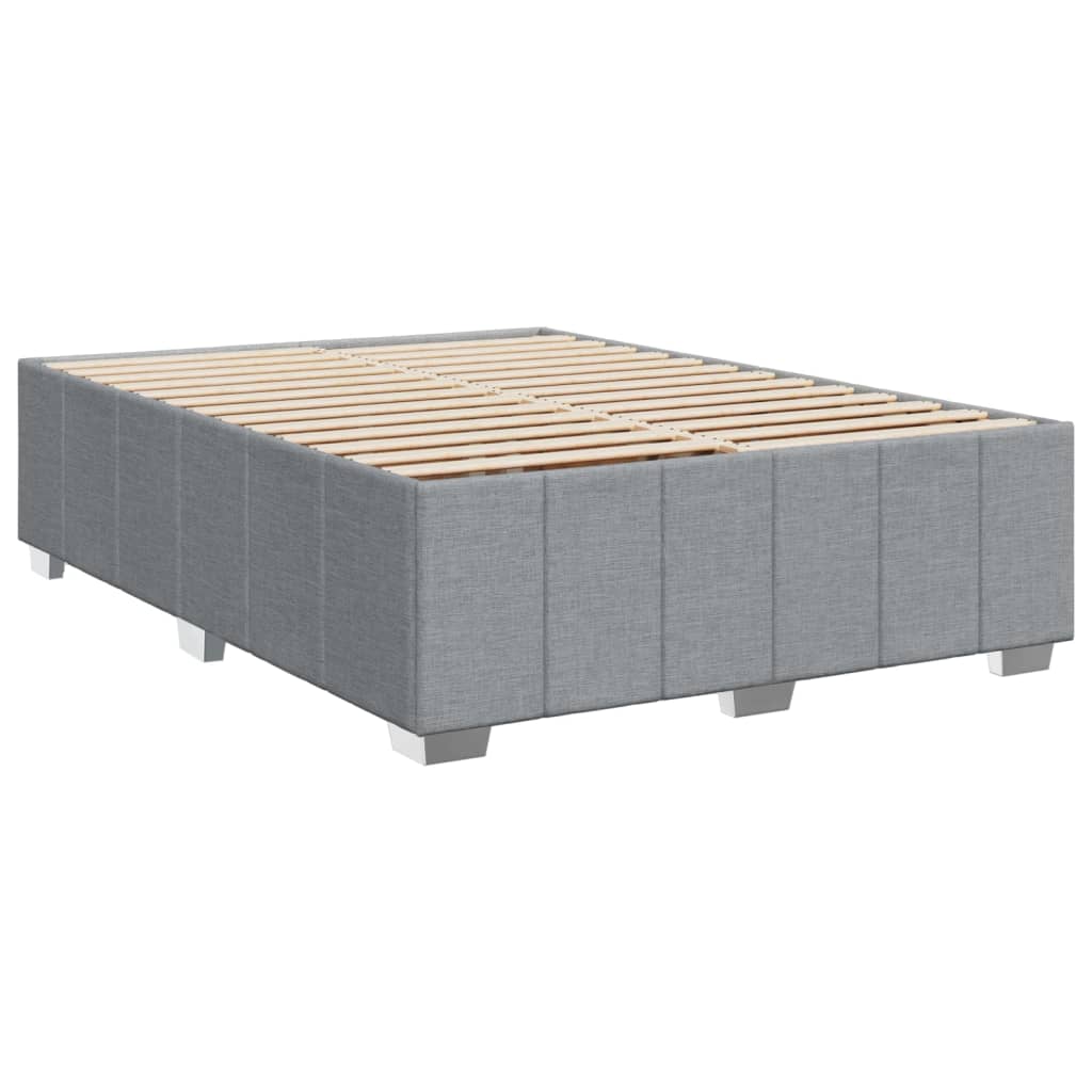 Boxspring met matras stof lichtgrijs 140x200 cm is nu te koop bij PeponiXL, paradijselijk wonen!