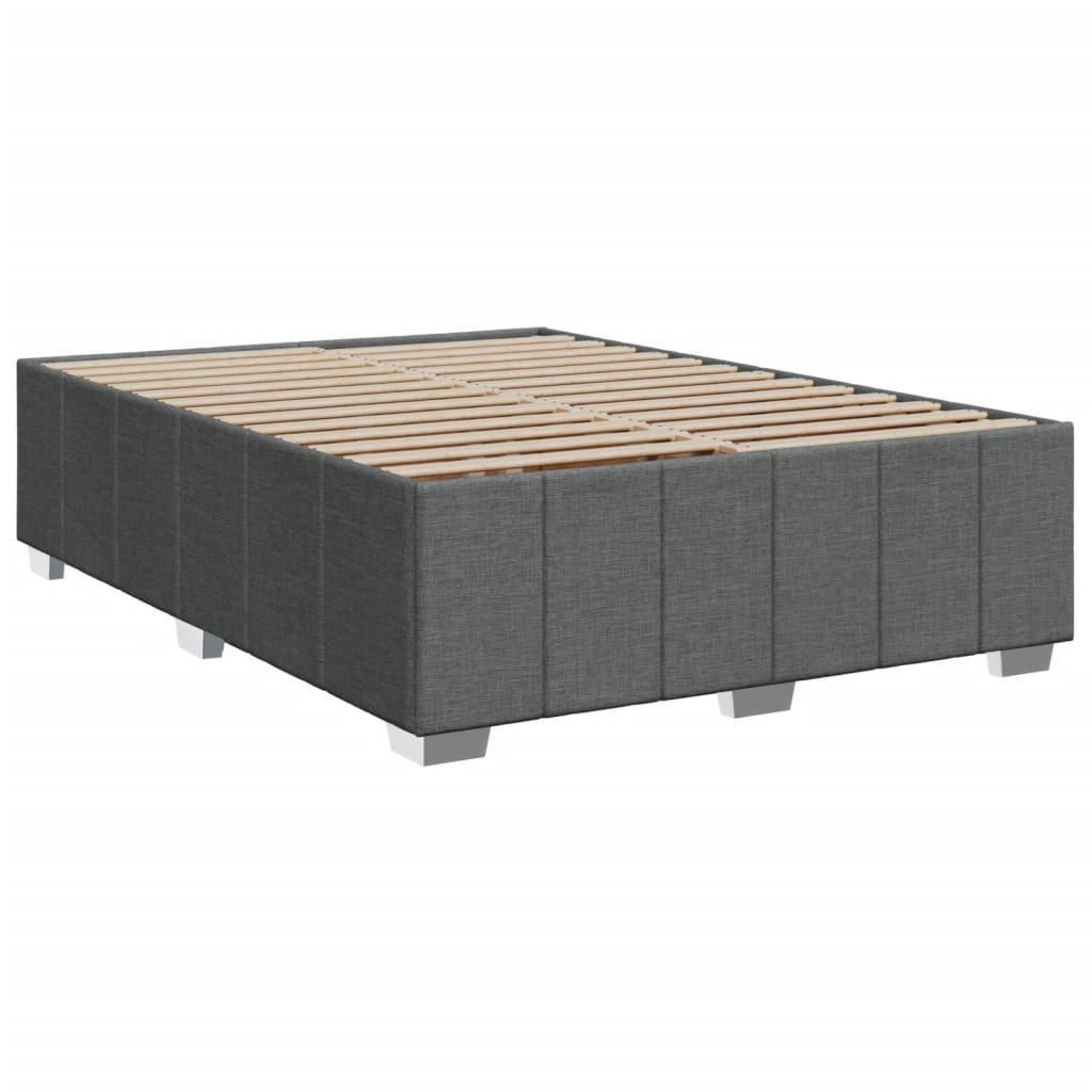 Boxspring met matras stof donkergrijs 140x200 cm is nu te koop bij PeponiXL, paradijselijk wonen!