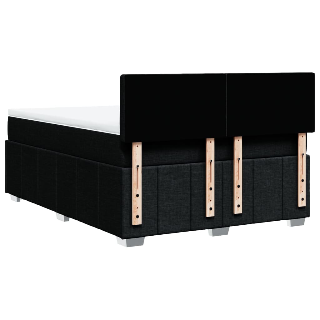 Boxspring met matras stof zwart 140x200 cm is nu te koop bij PeponiXL, paradijselijk wonen!