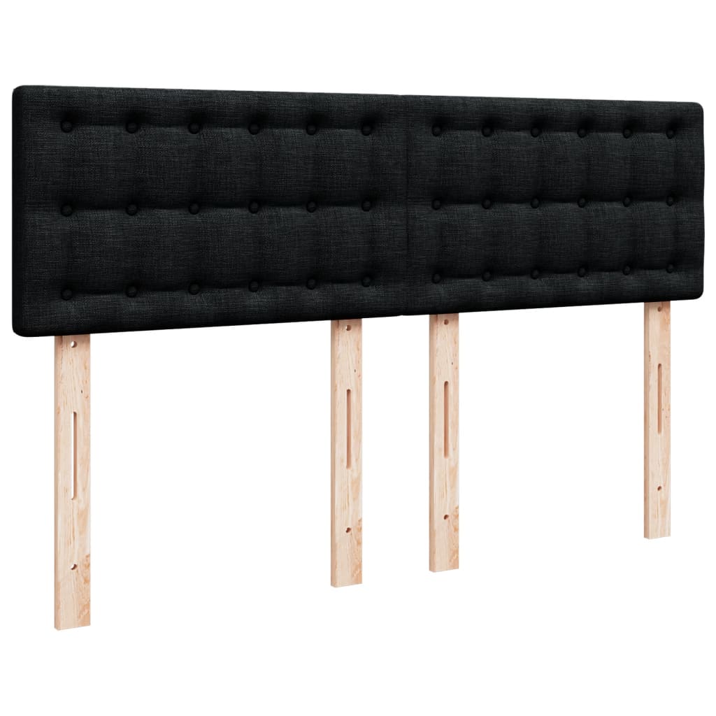 Boxspring met matras stof zwart 140x200 cm is nu te koop bij PeponiXL, paradijselijk wonen!