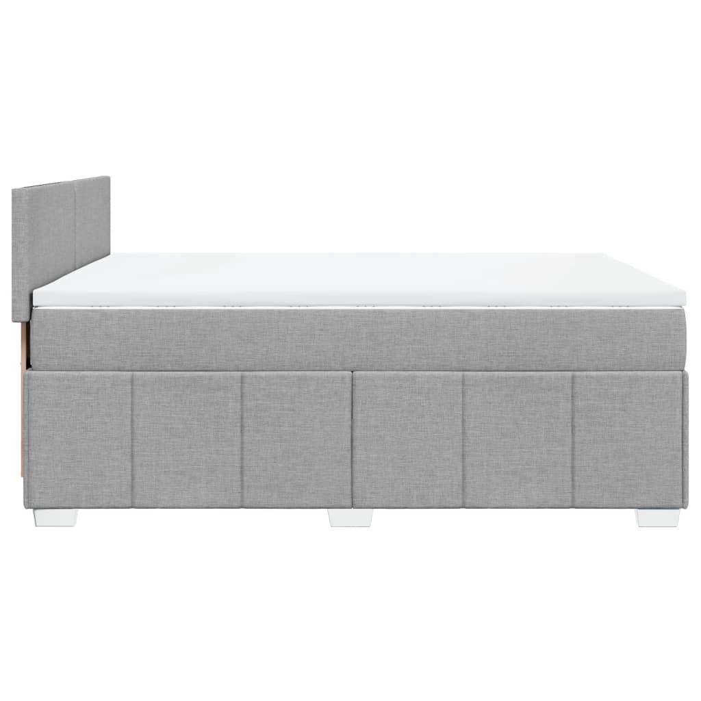 Boxspring met matras stof lichtgrijs 160x200 cm is nu te koop bij PeponiXL, paradijselijk wonen!