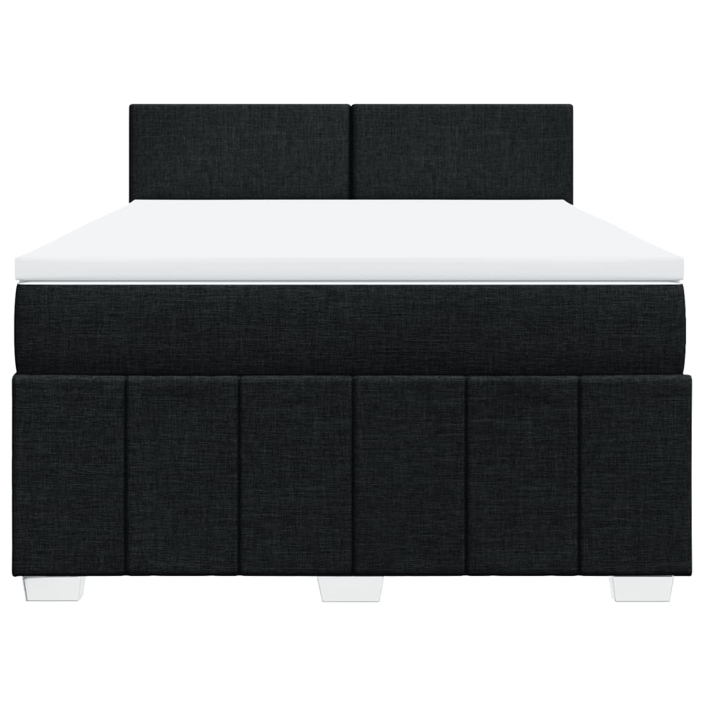Boxspring met matras stof zwart 160x200 cm is nu te koop bij PeponiXL, paradijselijk wonen!