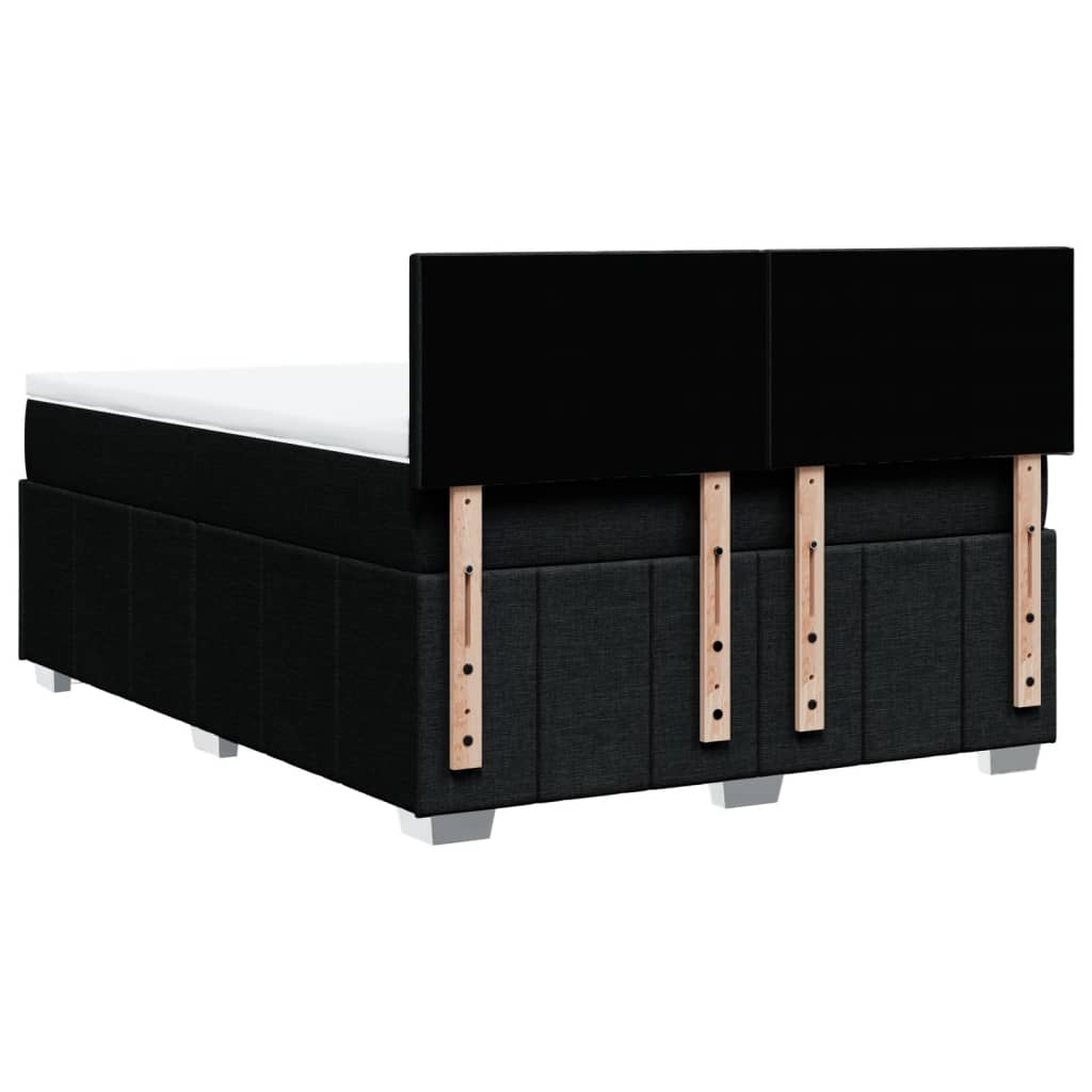 Boxspring met matras stof zwart 160x200 cm is nu te koop bij PeponiXL, paradijselijk wonen!