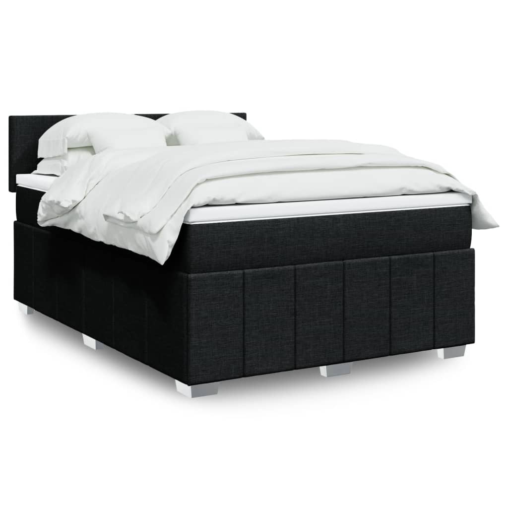 Boxspring met matras stof zwart 160x200 cm is nu te koop bij PeponiXL, paradijselijk wonen!