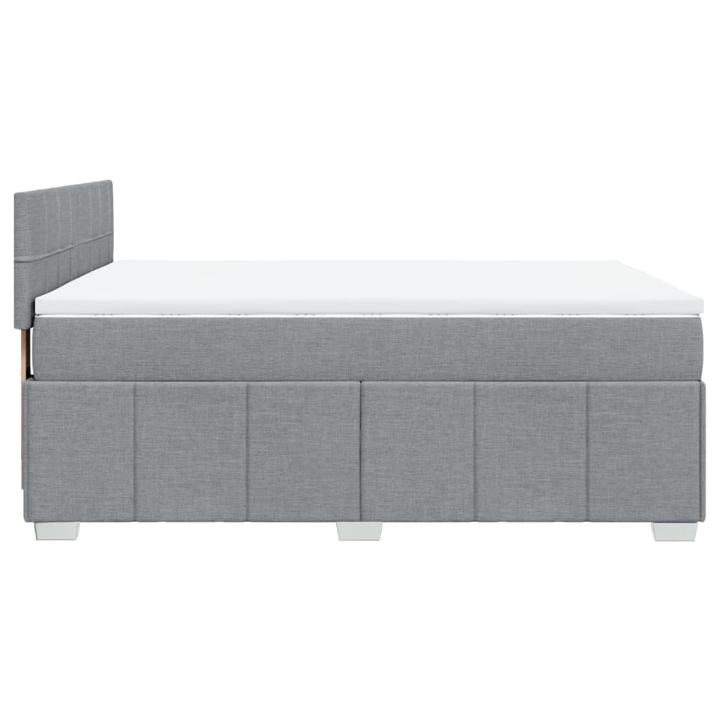Boxspring met matras stof lichtgrijs 160x200 cm is nu te koop bij PeponiXL, paradijselijk wonen!