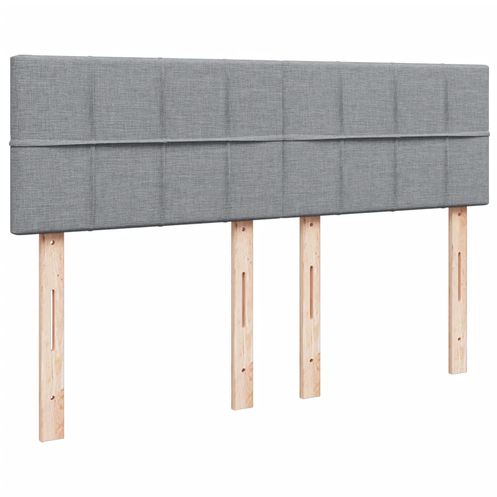 Boxspring met matras stof lichtgrijs 160x200 cm is nu te koop bij PeponiXL, paradijselijk wonen!