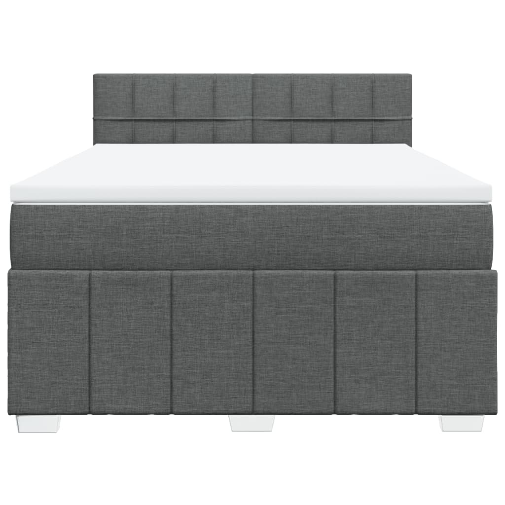 Boxspring met matras stof donkergrijs 160x200 cm is nu te koop bij PeponiXL, paradijselijk wonen!