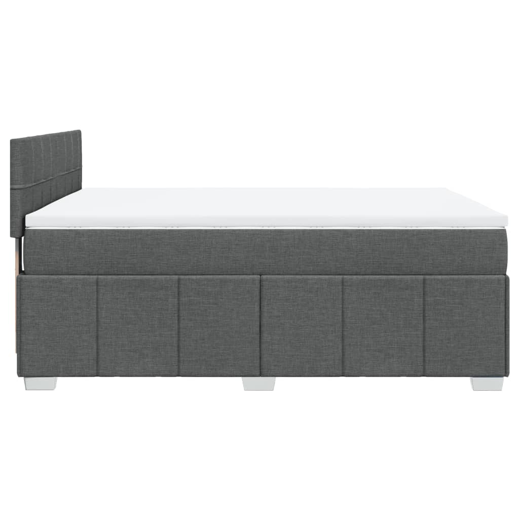 Boxspring met matras stof donkergrijs 160x200 cm is nu te koop bij PeponiXL, paradijselijk wonen!