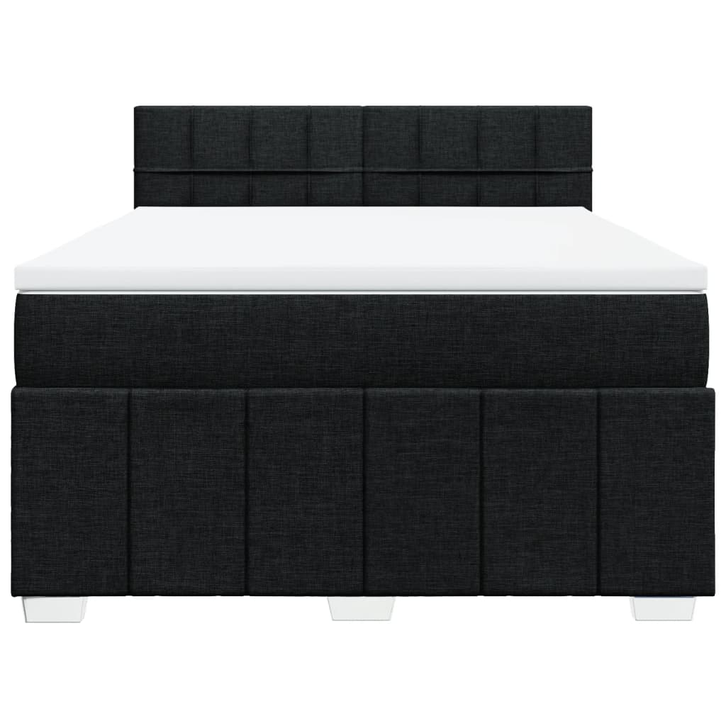 Boxspring met matras stof zwart 160x200 cm is nu te koop bij PeponiXL, paradijselijk wonen!