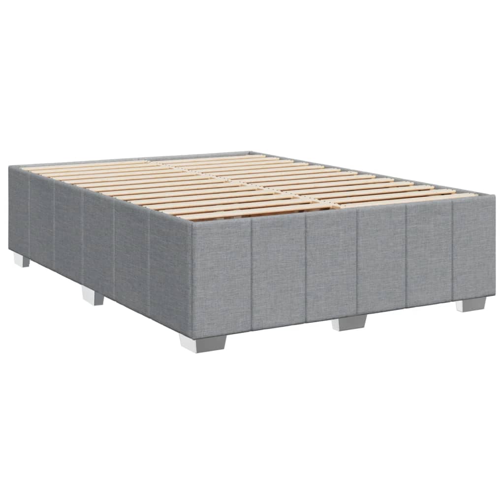 Boxspring met matras stof lichtgrijs 160x200 cm is nu te koop bij PeponiXL, paradijselijk wonen!