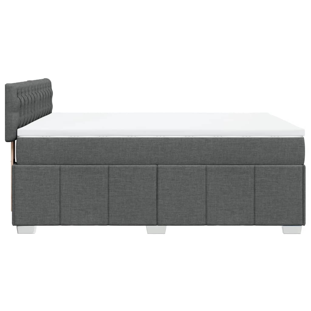 Boxspring met matras stof donkergrijs 160x200 cm is nu te koop bij PeponiXL, paradijselijk wonen!
