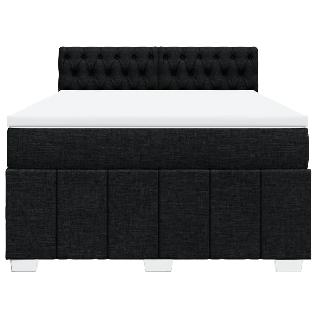 Boxspring met matras stof zwart 160x200 cm is nu te koop bij PeponiXL, paradijselijk wonen!