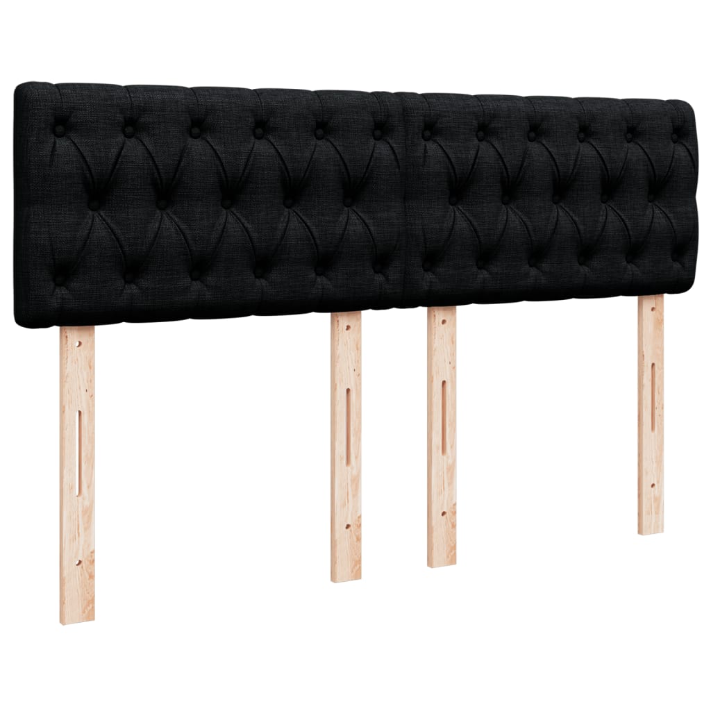 Boxspring met matras stof zwart 160x200 cm is nu te koop bij PeponiXL, paradijselijk wonen!