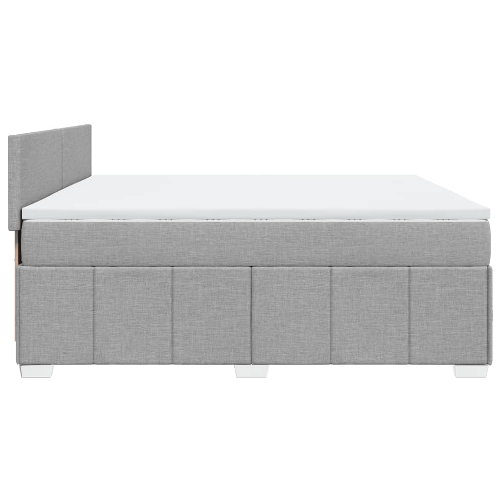 Boxspring met matras stof lichtgrijs 180x200 cm is nu te koop bij PeponiXL, paradijselijk wonen!