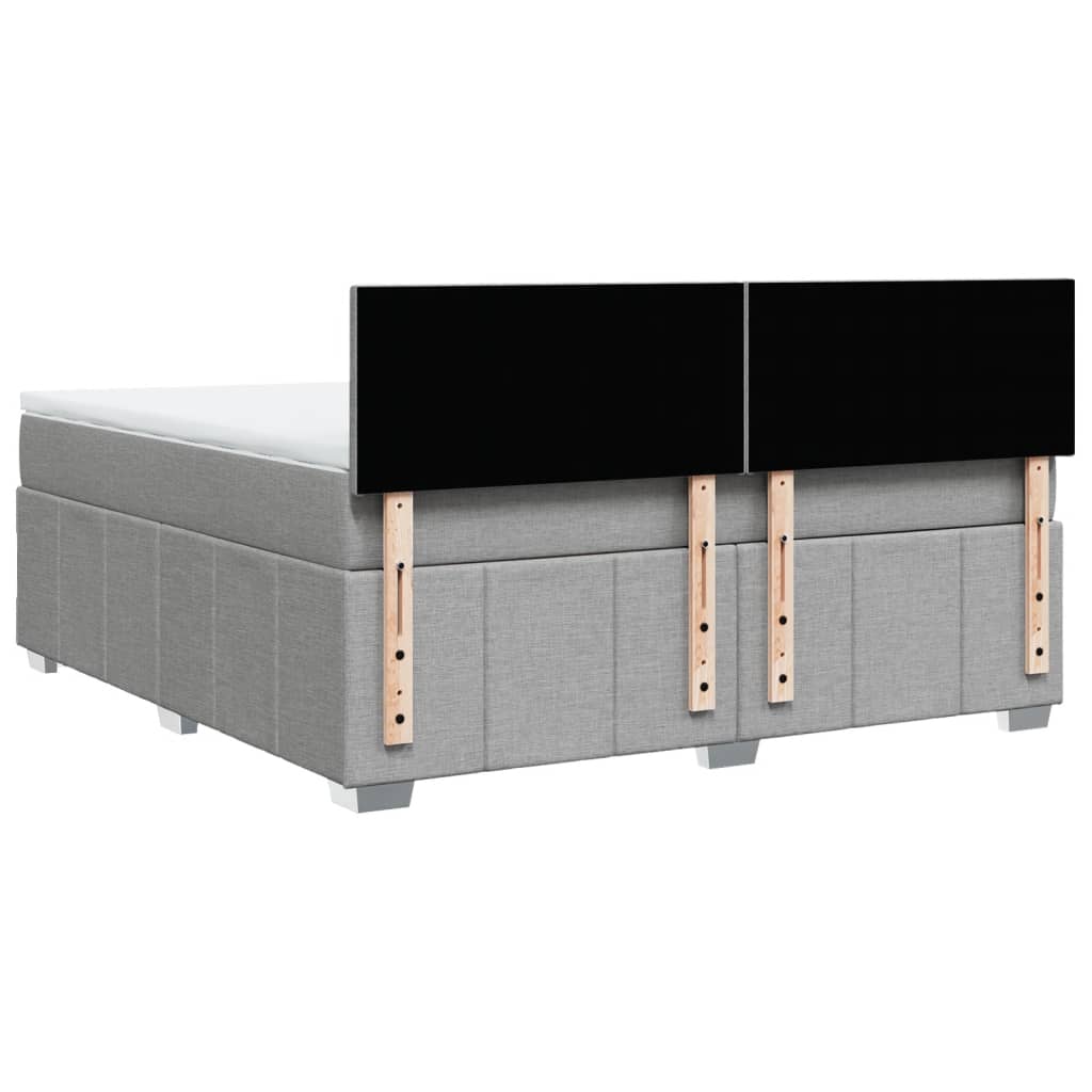 Boxspring met matras stof lichtgrijs 180x200 cm is nu te koop bij PeponiXL, paradijselijk wonen!